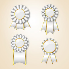 Set of vector prize ribbons