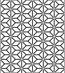 Black and white geometric seamless pattern, abstract background.
