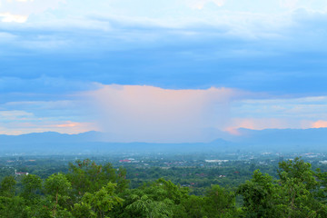 rainbow over the mountains