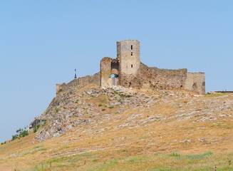 Fototapeta na wymiar Ruins of Enisala - medieval fortress in Dobrogea, Romania