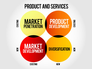 Market development strategy matrix, business concept