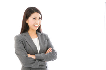 Obraz premium asian businesswoman isolated on white background