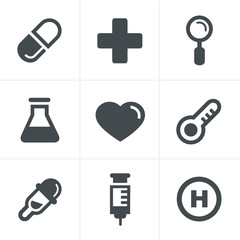 Medical Icons Set, Vector Design