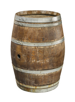 Wooden Barrel. Isolated.