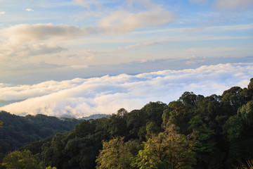 Morning View of Inthanon Mountain, Chiang Mai, Thailand