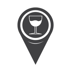 Map Pointer Glass Drink Icon
