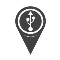 Map Pointer Usb Icon