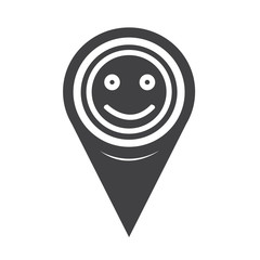 Map Pointer Smile Icon