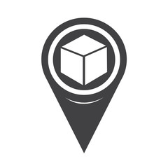 Map Pointer Cube Icon