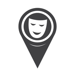 Map Pointer Theatrical Masks Icon