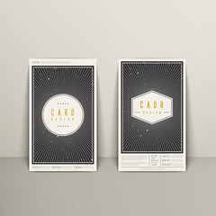 trendy geometric element business card design
