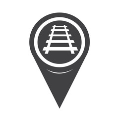 Map Pointer Railway Track Icon