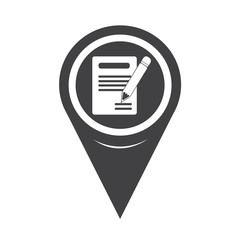 Map Pointer Pencil Icon And Notebook Icon