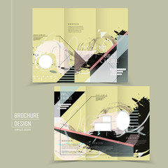 abstract tri-fold brochure template design