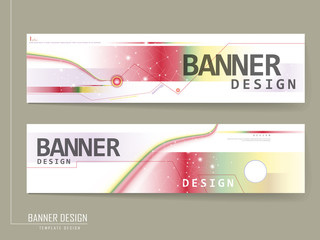 abstract banner template design
