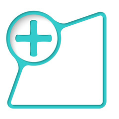 Obraz premium Abstract frame with inner shadow and plus symbol