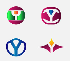 Letter Y Logo vector alphabet design element template
