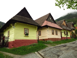 Fototapeta na wymiar Vlkolinec, Slovakia - traditional old construction village