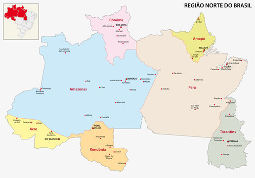 brazil north region map