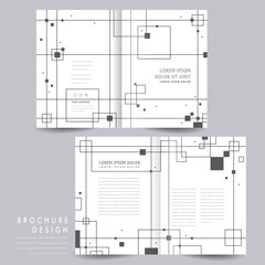 abstract half-fold template design