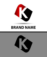 Letter K Vector elegant alphabet symbol 

