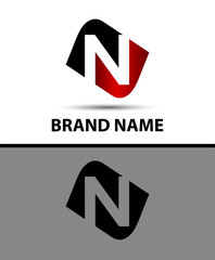Letter n Vector elegant alphabet symbol 
