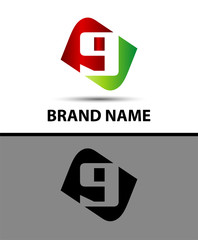 Number nine logo.Logo 9 
