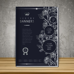 elegant book cover template design