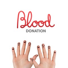 Composite image of blood donation