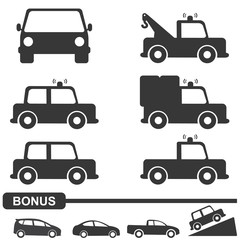 car icons  vector illustration set