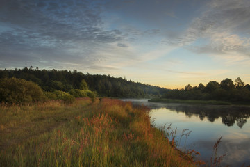 Fototapeta na wymiar Landscape at dawn
