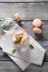 Almond cookies in a glass jar