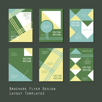 lovely brochure template design set