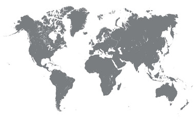 Fototapeta na wymiar Detailed world map