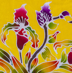 Naklejka premium Batik style fabric