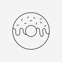 donut line icon