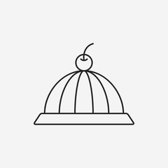 pudding jelly line icon
