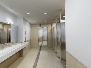 Public Restroom Render