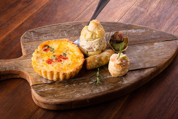 Savory pastry selection