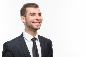 Handsome guy isolated on white