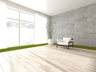 white modern interior design