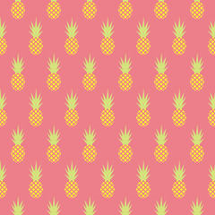 Seamless pineapple pattern, background