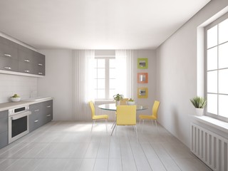 Naklejka na ściany i meble white modern interior design