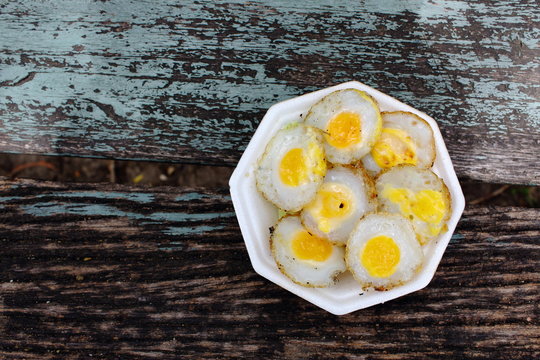 Small Fried Eggs in Foam Container