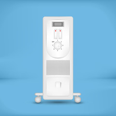 White coastal electric heater