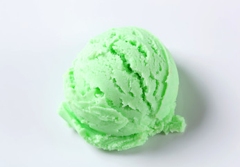 Scoop of green ice-cream