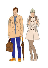 Stylish boy and girl