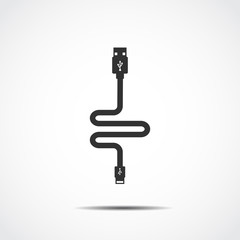 Plug Wire Cable USB Computer  vector illustration