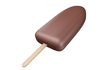 Foto op Canvas Chocolade ijsje op stokje © emieldelange