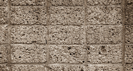 Old brick wall texture for background, vintage color tone